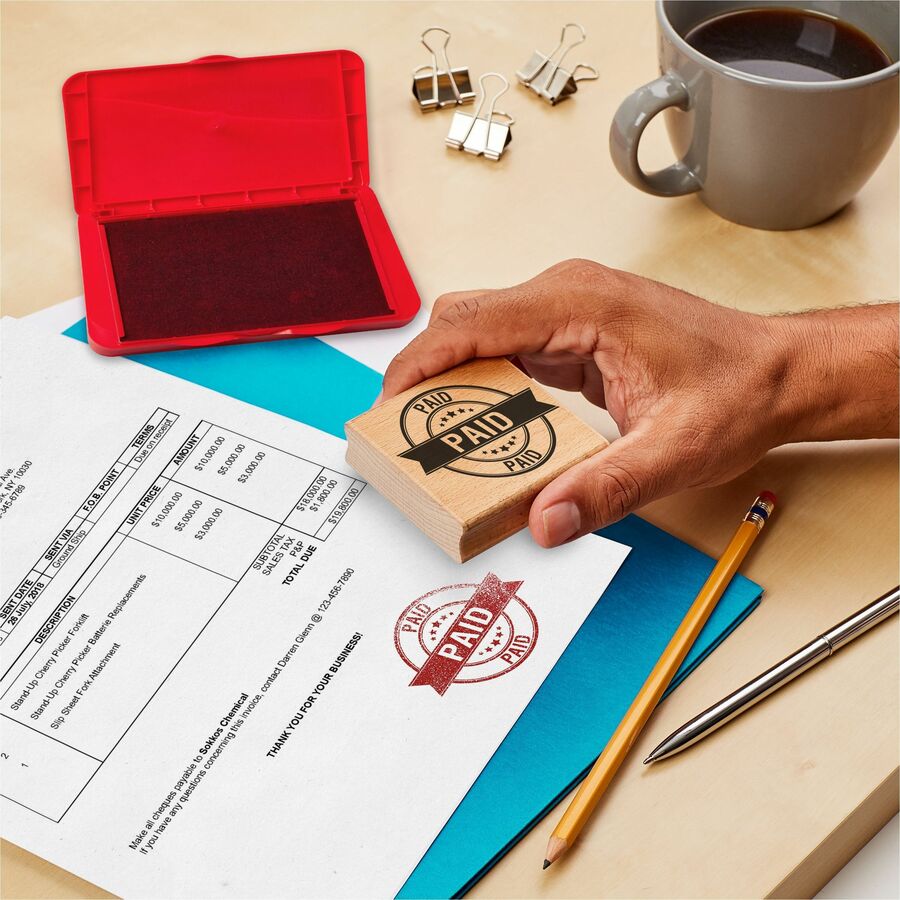 Carter's® Felt Red Stamp Pad, 2.75" x 4.27" (21071)