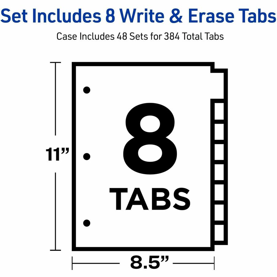 Avery® Big Tab Write & Erase 8-Tab Dividers (23079)