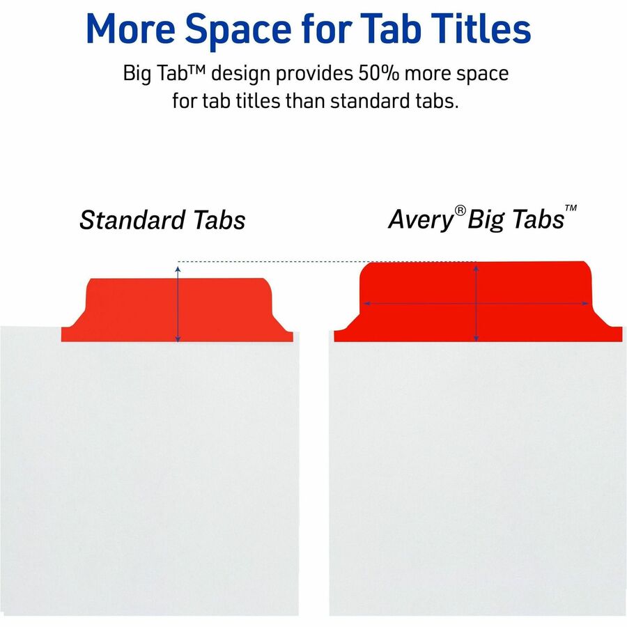 Avery® Big Tab Write & Erase 8-Tab Dividers (23079)