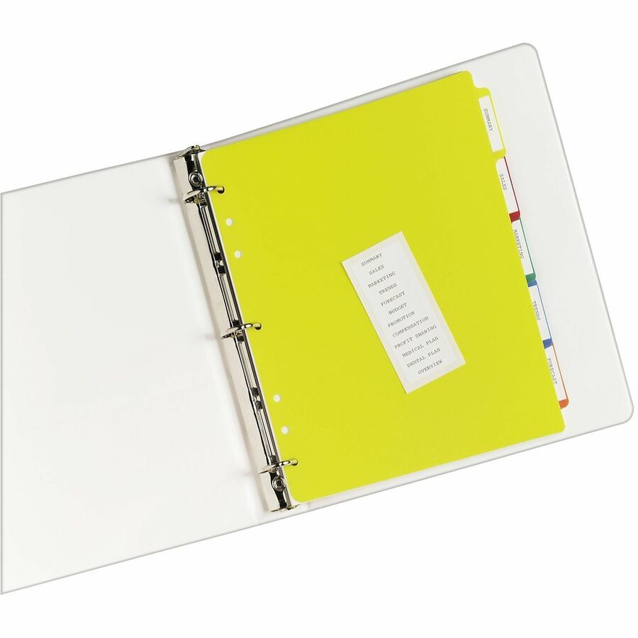 Avery® Plastic Tab Dividers w/ White Labels