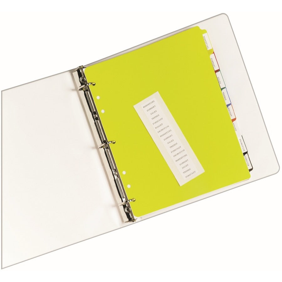 Avery® Plastic Tab Dividers w/ White Labels