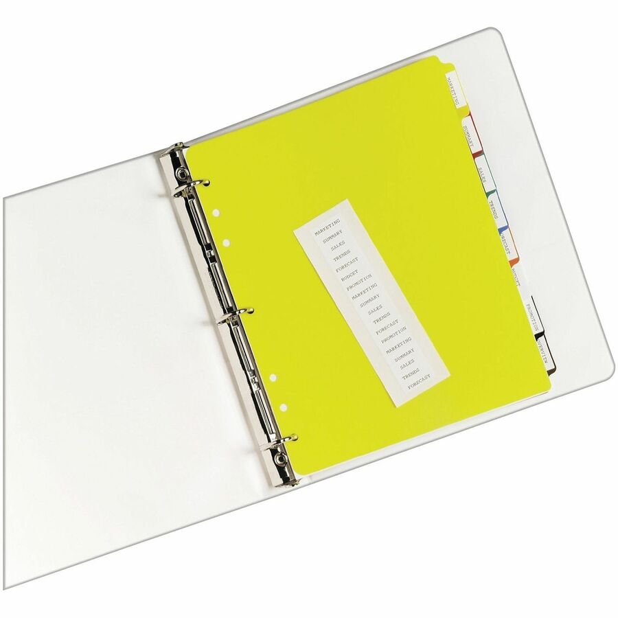 Avery® Plastic Tab Dividers w/ White Labels