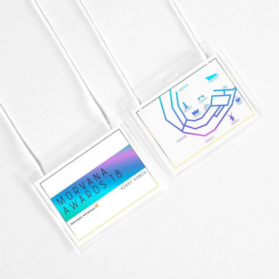 Avery® Name Badges with Cords, 3" x 4" , 50 Total (74520)