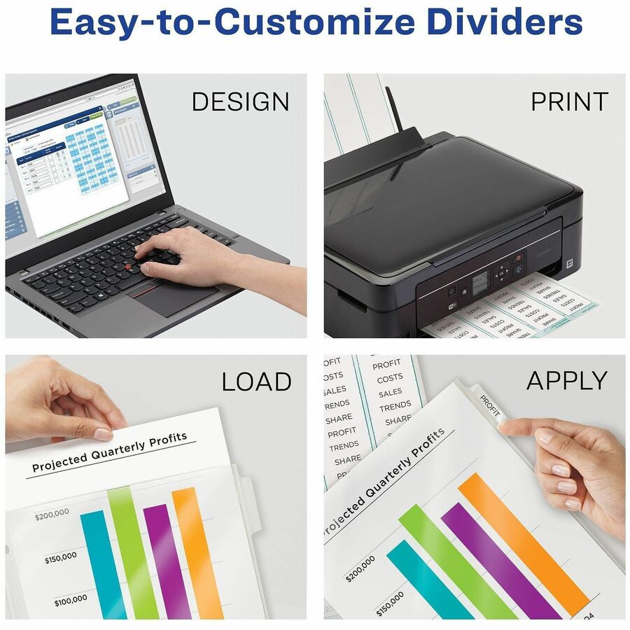 Avery® Print & Apply Sheet Protector Dividers
