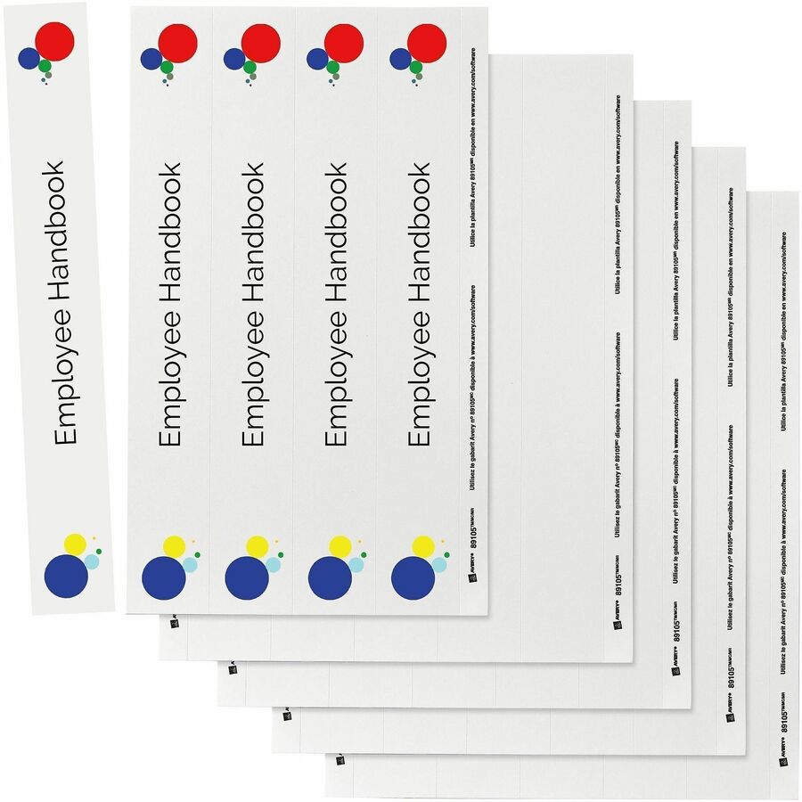 Avery® Binder Spine Inserts, 1-1/2 Inch Binders, 25 Inserts (89105)