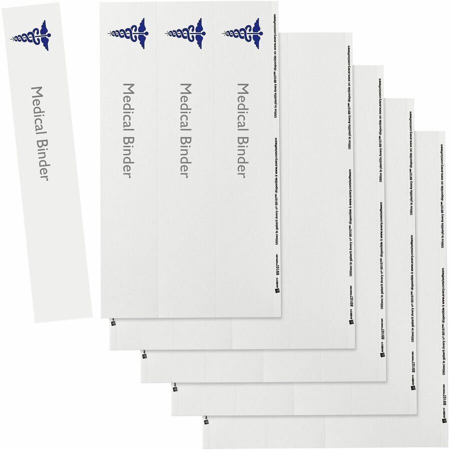 Avery® Binder Spine Inserts, 2 Inch Binders, 20 Inserts (89107)