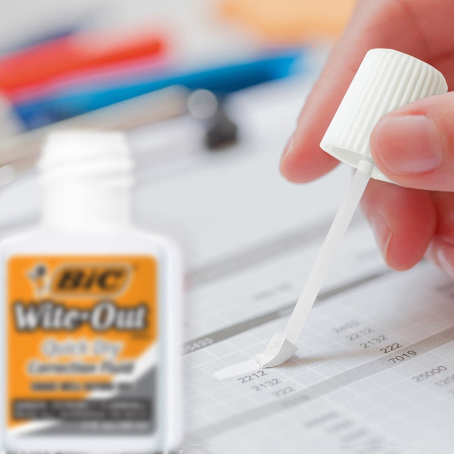BIC Quick Dry Correction Fluid, White