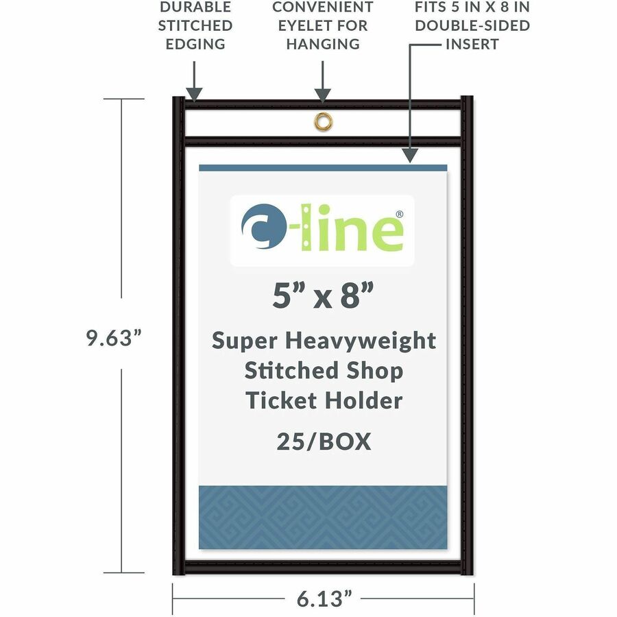 C-Line Stitched Vinyl Shop Ticket Holders