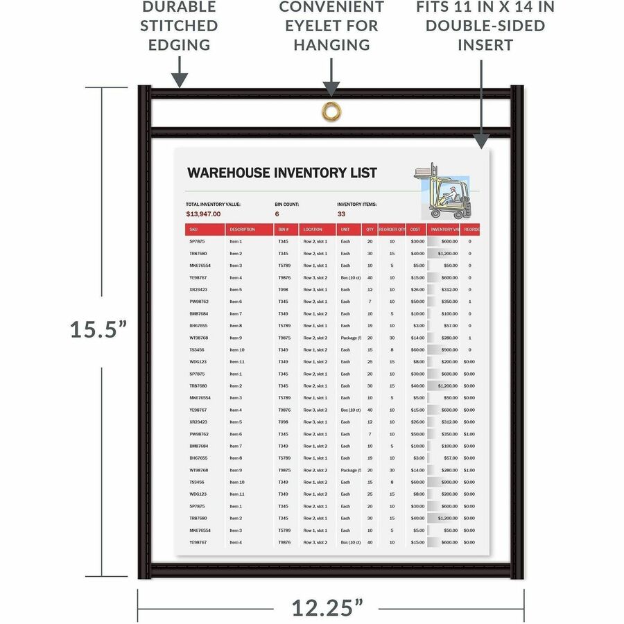 C-Line Stitched Vinyl Shop Ticket Holders