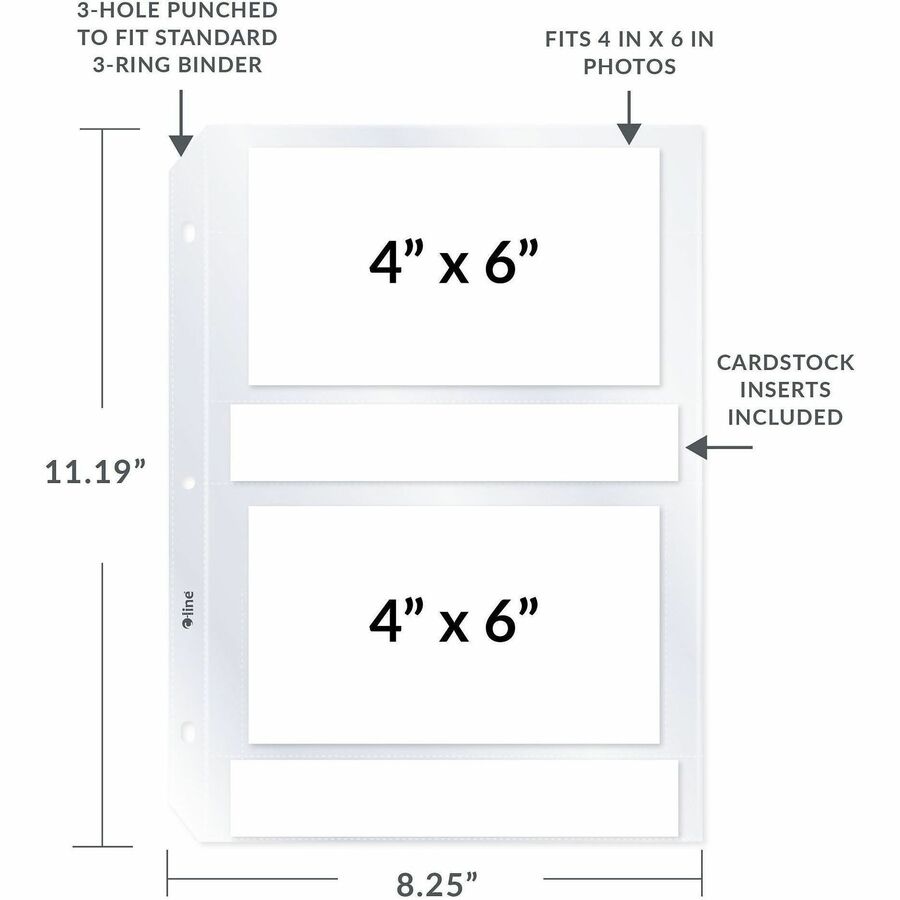 C-Line Ring Binder Photo Storage Pages