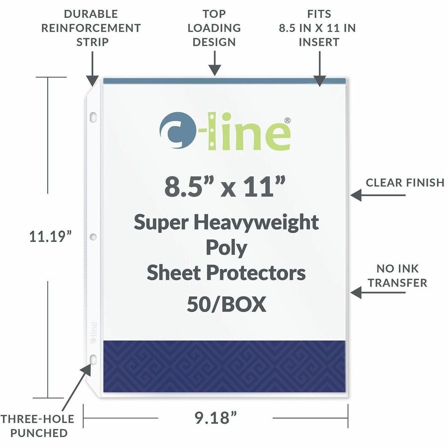 C-Line Poly Top-loading Sheet Protectors