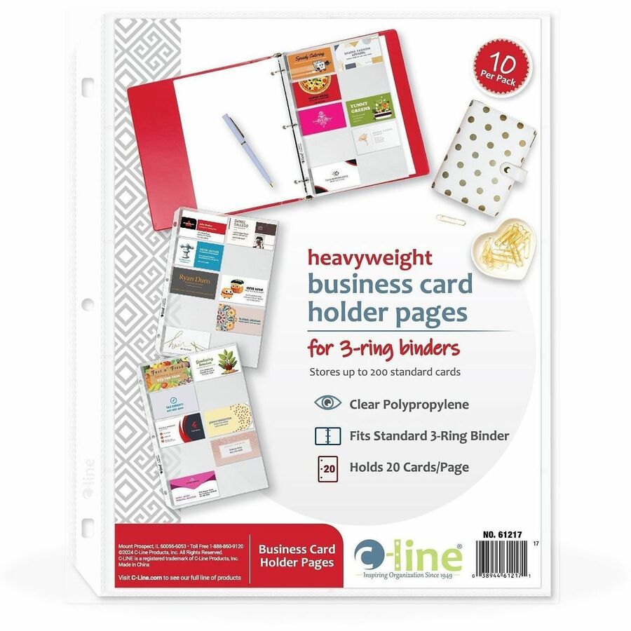 C-Line Business Card Refill Pages