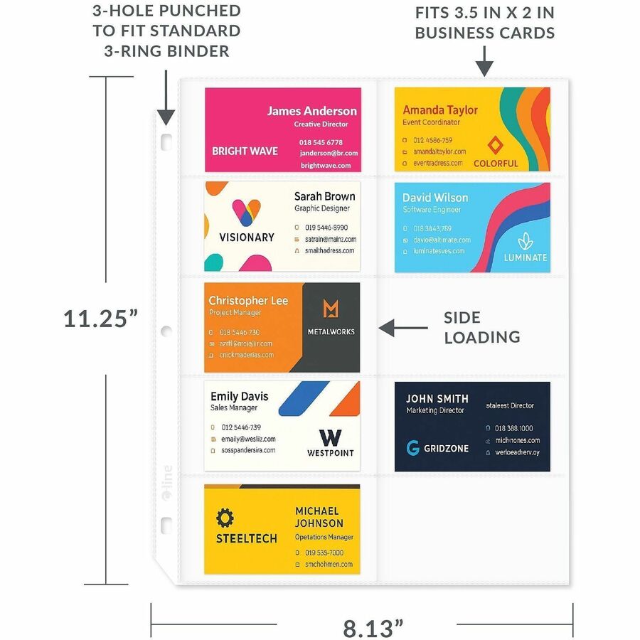 C-Line Business Card Refill Pages