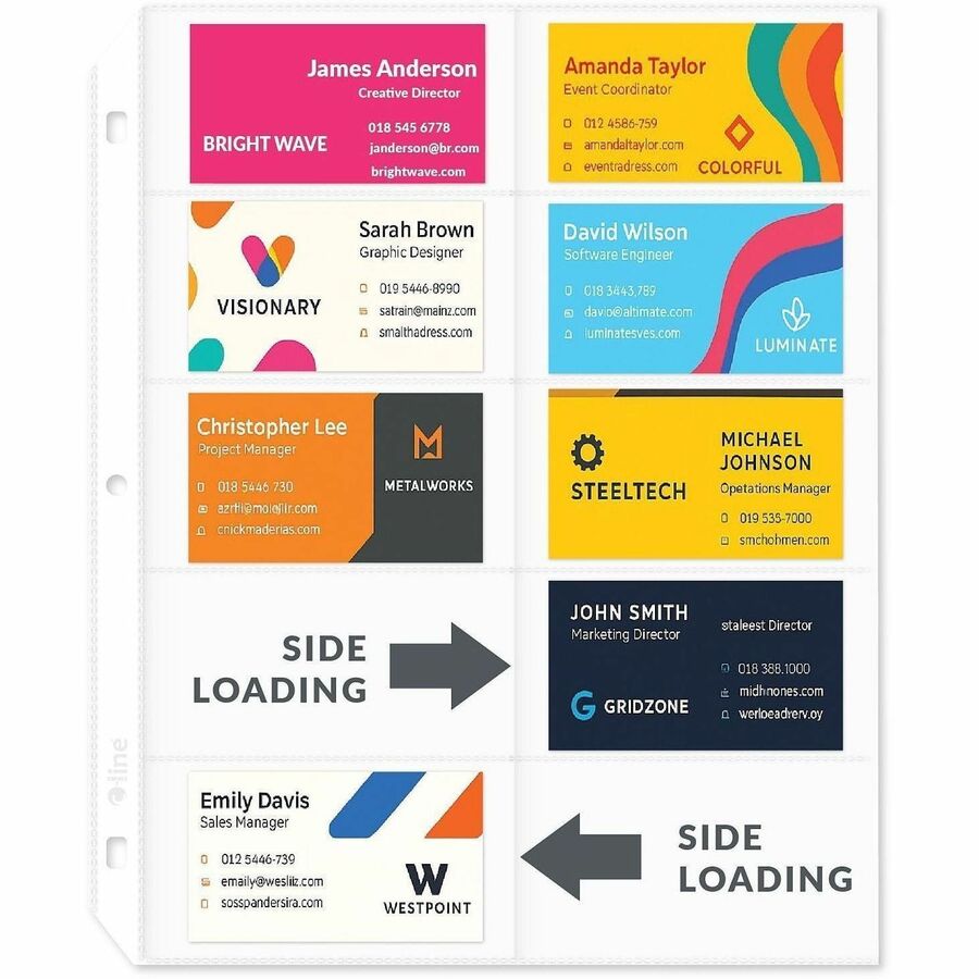 C-Line Business Card Refill Pages