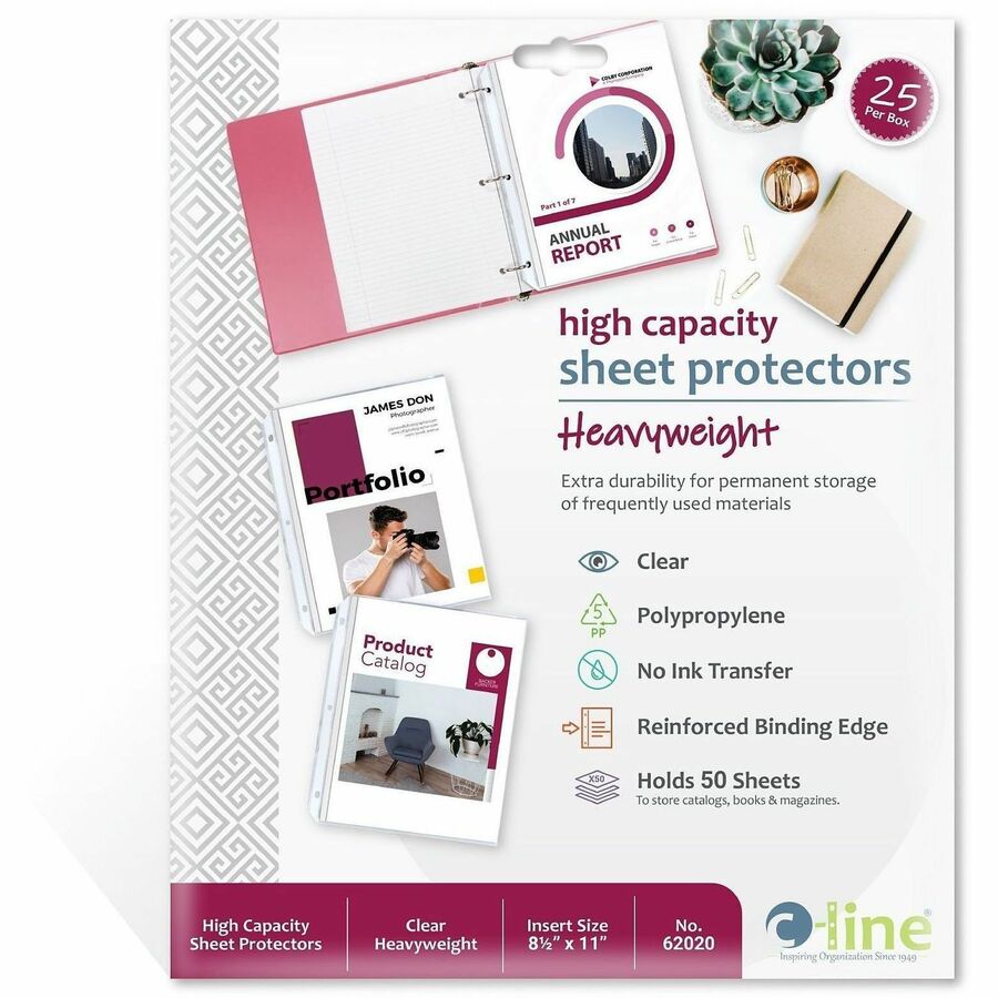 C-Line High-Capacity Top-Loading Sheet Protectors