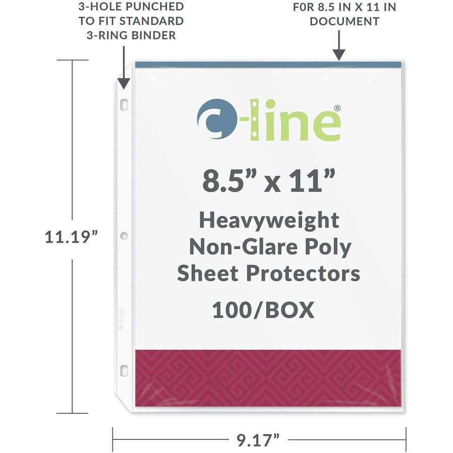 C-Line Poly Top-loading Sheet Protectors