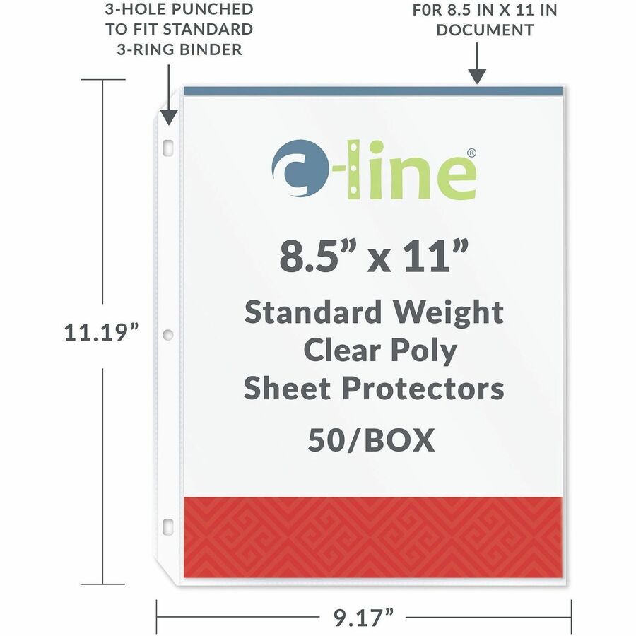 C-Line Poly Top-loading Sheet Protectors