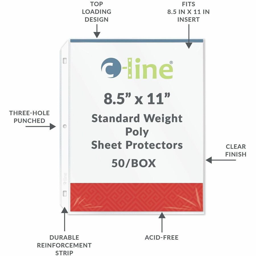 C-Line Poly Top-loading Sheet Protectors