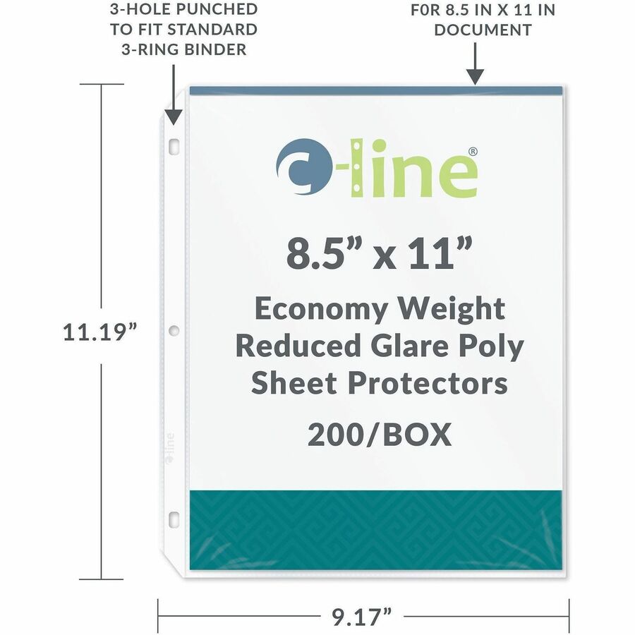 C-Line Poly Top-loading Sheet Protectors