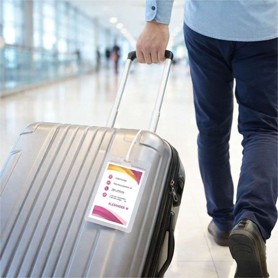 C-Line Cleer Adheer Custom Laminated Luggage Tags