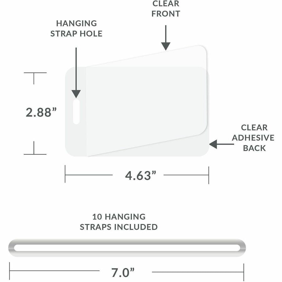 C-Line Cleer Adheer Custom Laminated Luggage Tags