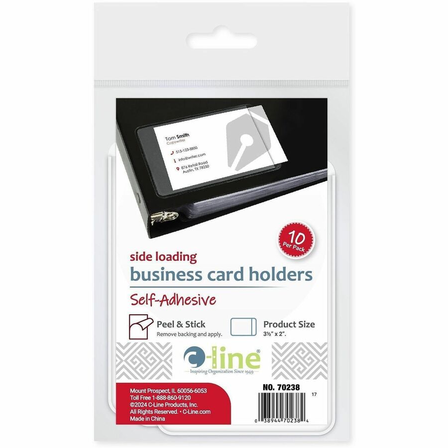 C-Line Self-Adhesive Business Card Holders