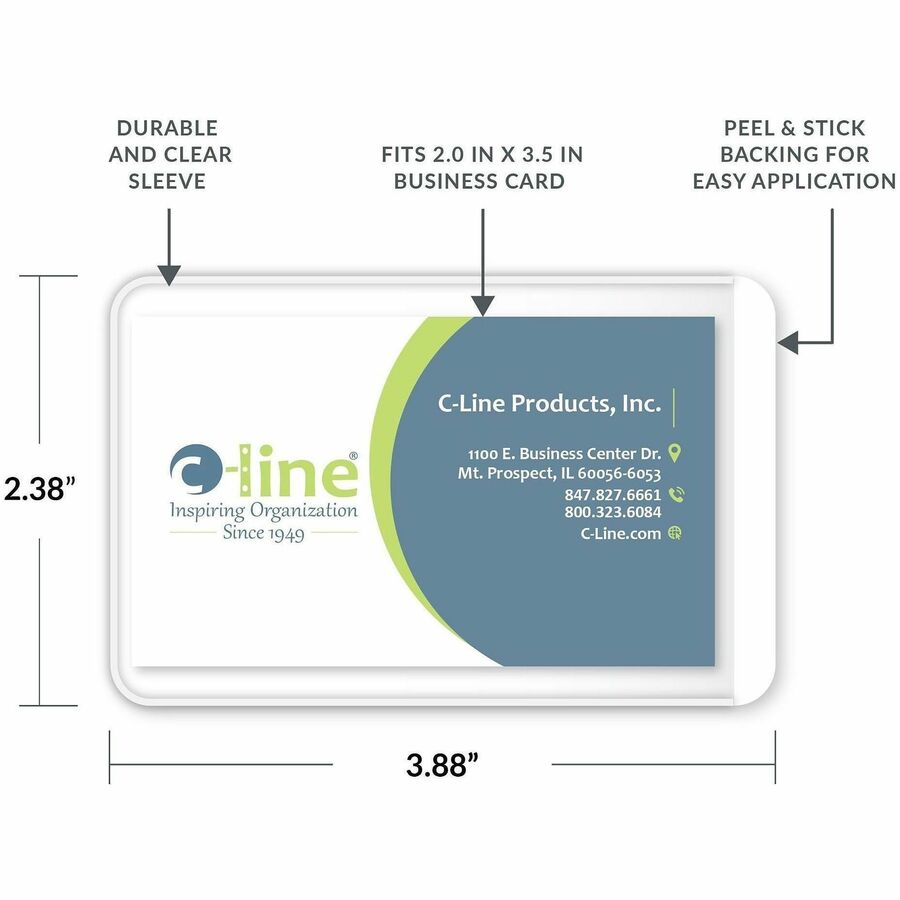 C-Line Self-Adhesive Business Card Holders