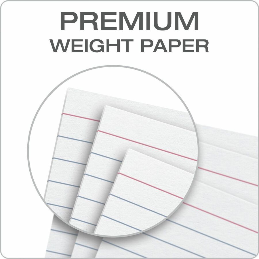 Oxford Ruled Index Cards, 3" x 5" , White, 100 Per Pack