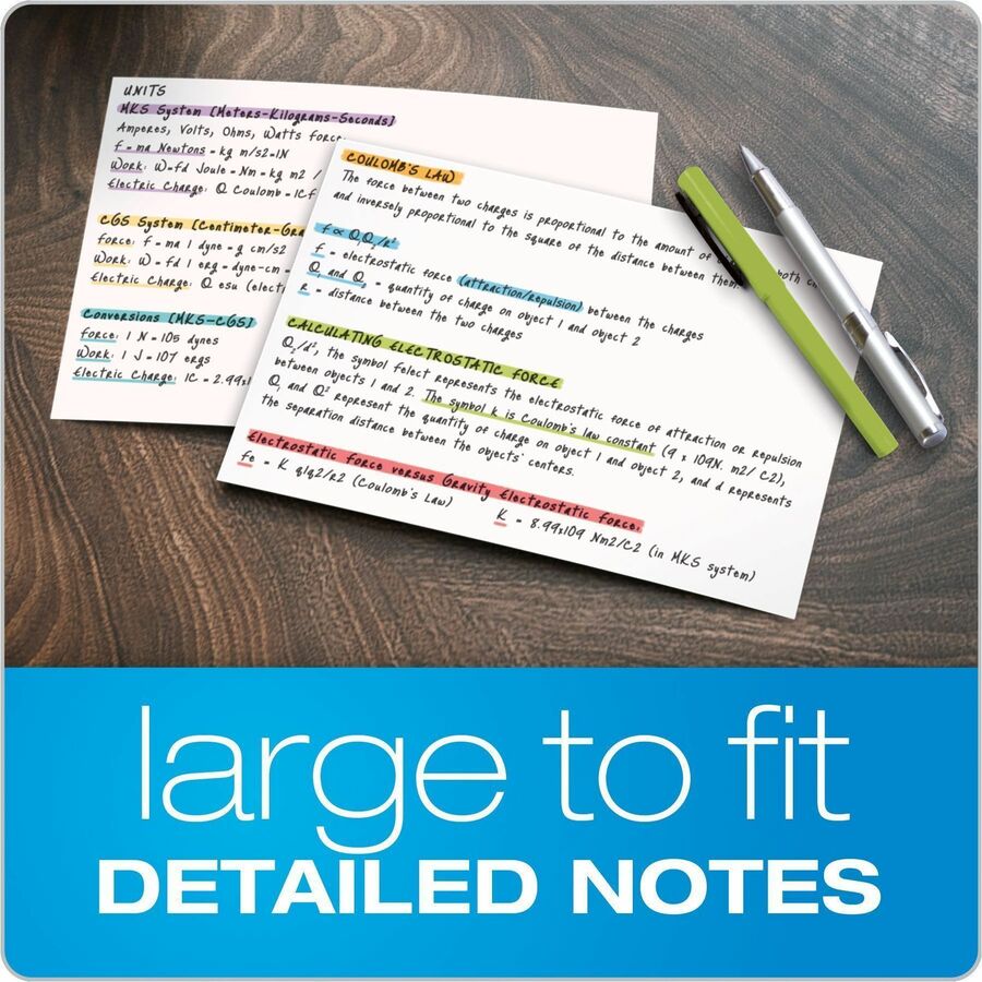 Oxford Blank Index Cards, 5" x 8" , White, 100 Per Pack
