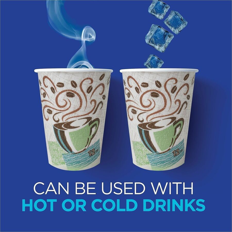 Dixie PerfecTouch 8 oz Insulated Paper Hot Coffee Cups by GP Pro