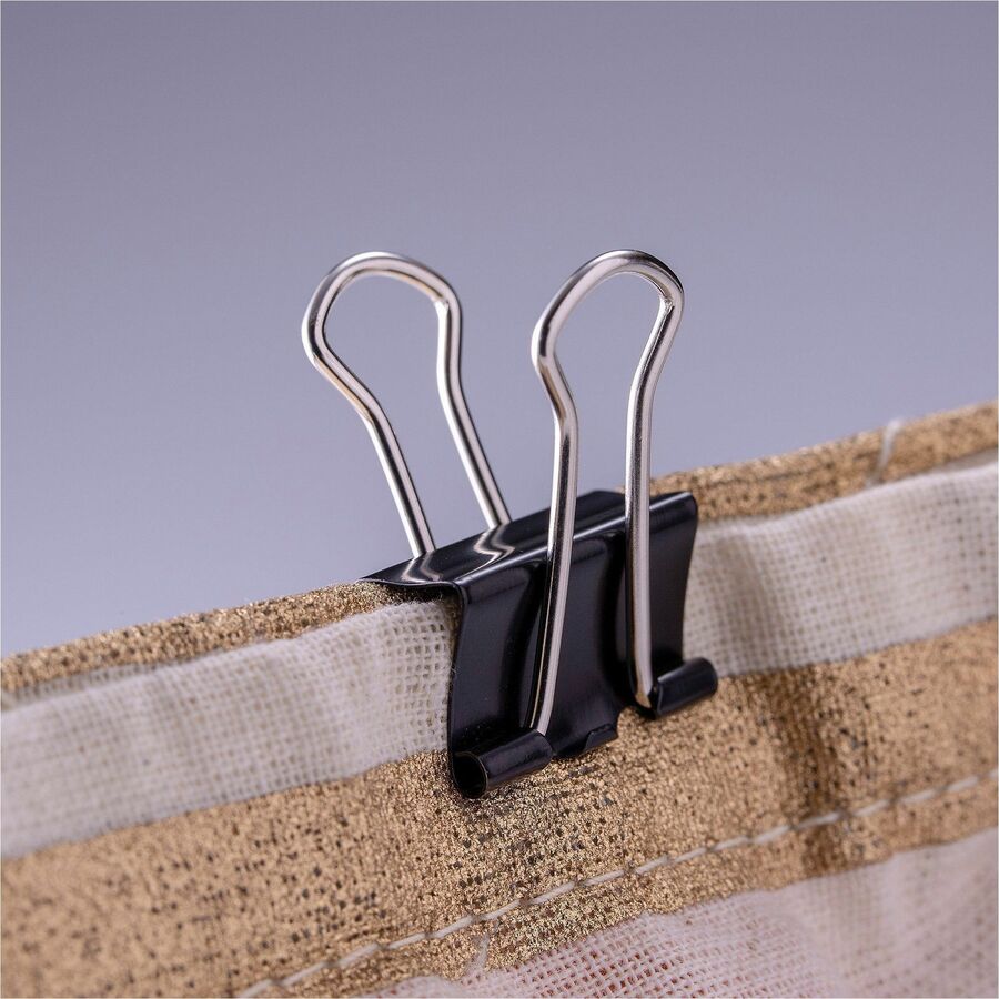 Officemate 99020 Small Binder Clips, Black, 12/Pack
