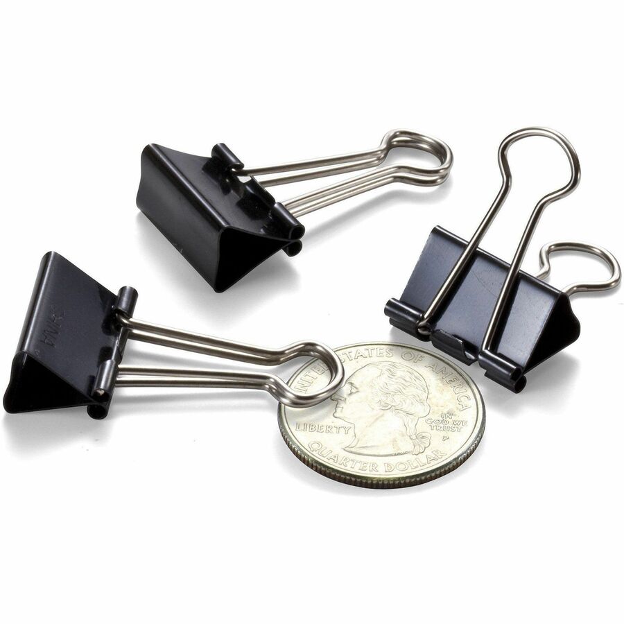Officemate 99020 Small Binder Clips, Black, 12/Pack