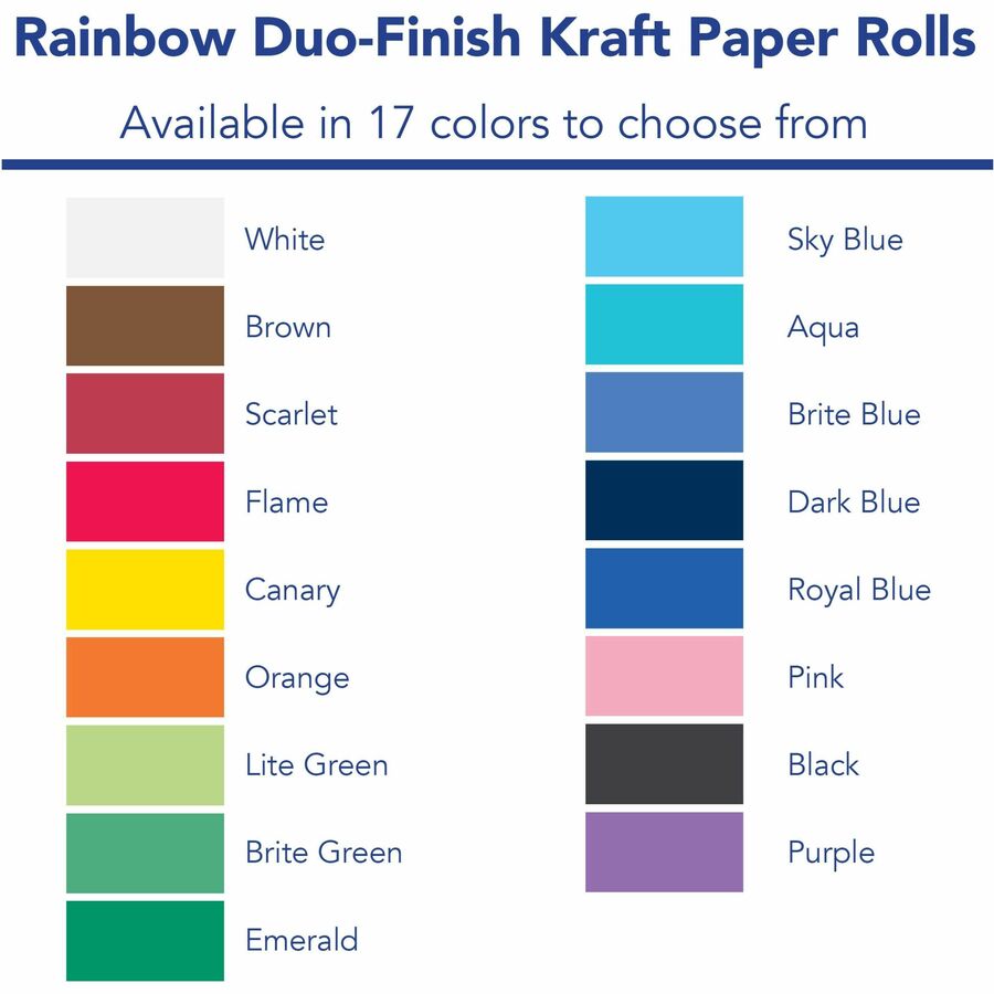 Rainbow Colored Kraft Duo-Finish Kraft Paper