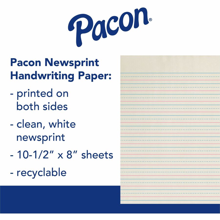 Zaner-Bloser Dotted Midline Newsprint Paper