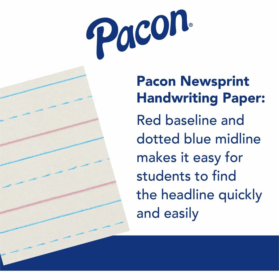 Zaner-Bloser Dotted Midline Newsprint Paper