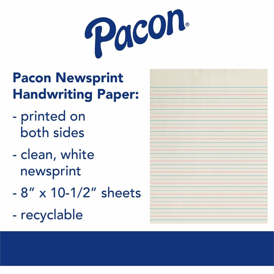 Zaner-Bloser Dotted Midline Newsprint Paper - Letter
