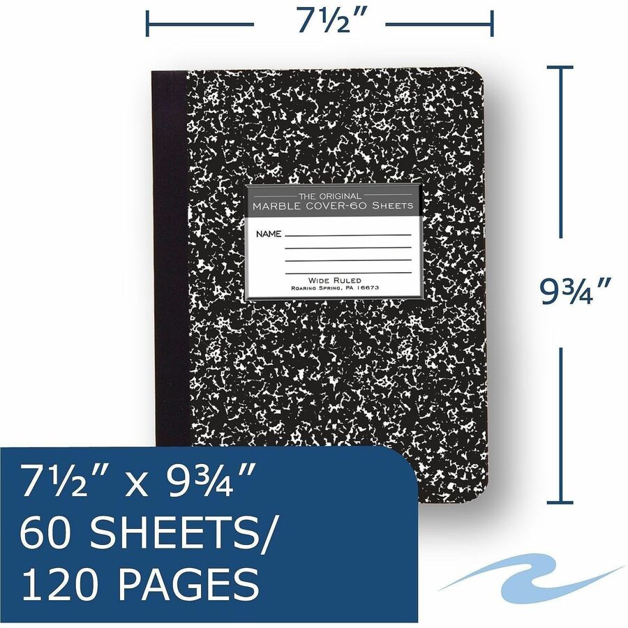 Roaring Spring Wide Ruled Hard Cover Composition Book