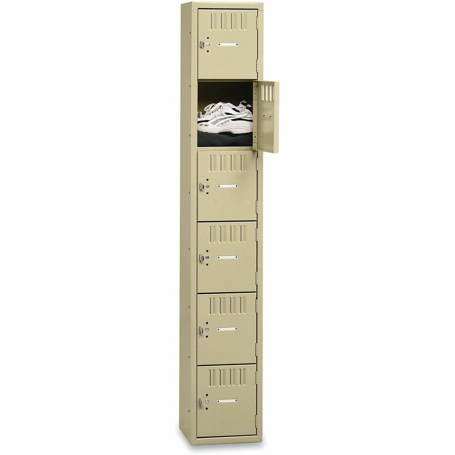 Tennsco 6-Tier No Legs Steel Box Lockers