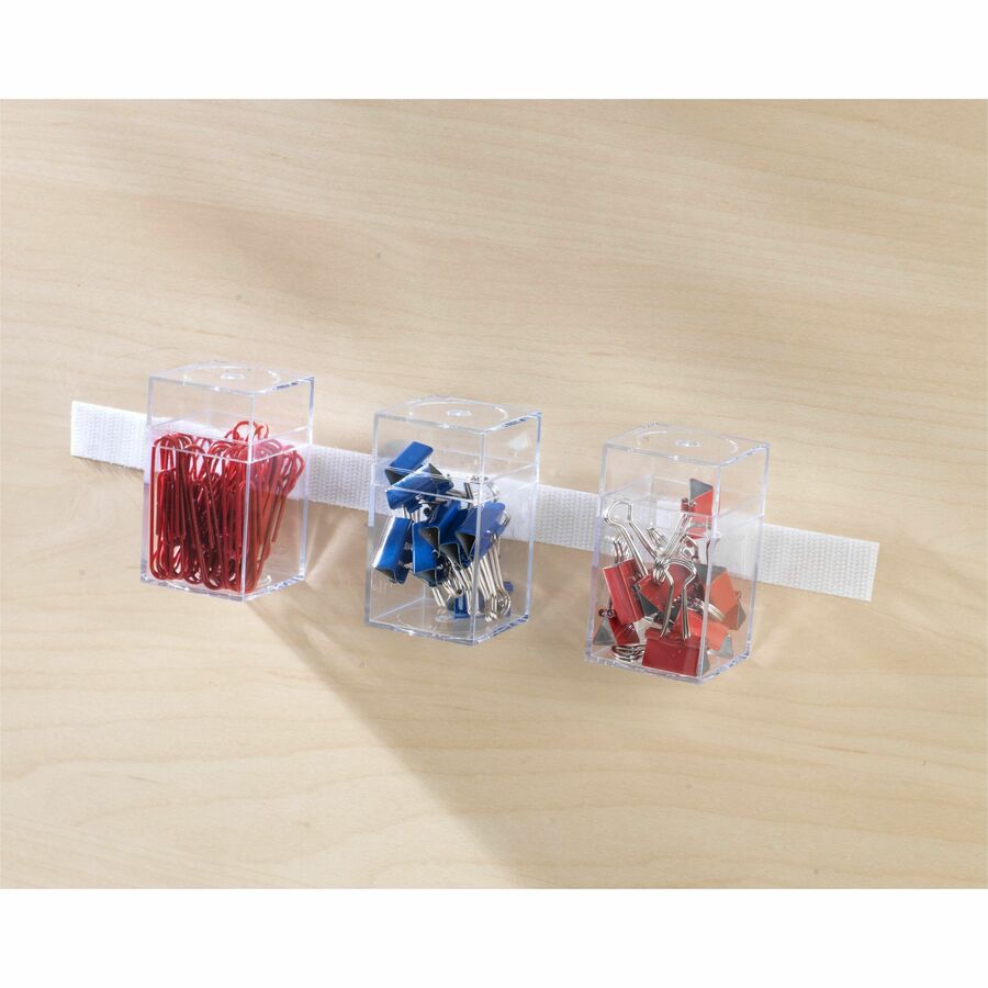VELCRO® Sticky Back 7/8in Squares White 12 ct