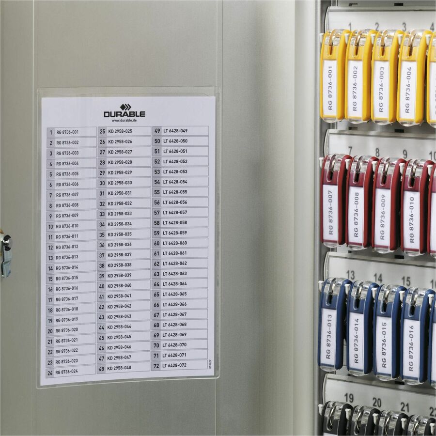 DURABLE 72-Key Brushed Aluminum Key Cabinet