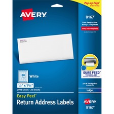 Avery® Easy Peel Return Address Labels - Sure Feed - Print to the Edge