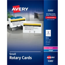 Avery&reg; Rotary Cards - Uncoated - 2-Sided Printing