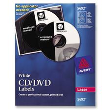Avery&reg; White CD Labels with 80 Spine Labels