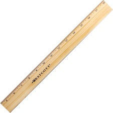 Westcott Beveled Metal Edge Wood Rulers