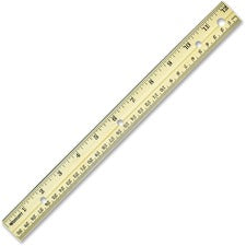 Westcott Metal Edge English/Metric Wood Ruler