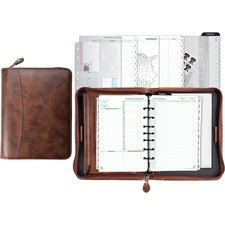 Day-Timer Aviator Leather Zip Organizer Starter Set