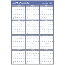 At-A-Glance Erasable/Reversible Yearly Wall Planner