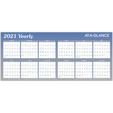 At-A-Glance Large Erasable/Reversible Horizontal Yearly Wall Planner