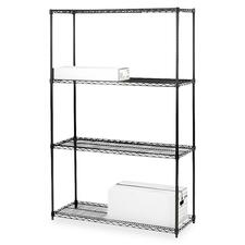 Lorell Black Industrial Wire Shelving