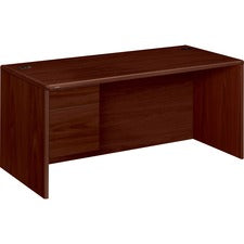 HON 10700 Series Single Pedestal Desk - 2-Drawer